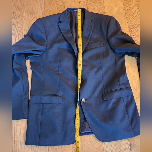 Le 31 Simmons Black Wool Mens Suit Jacket Blazer sz 42 Pants sz 34 Work Formal - Picture 11 of 15